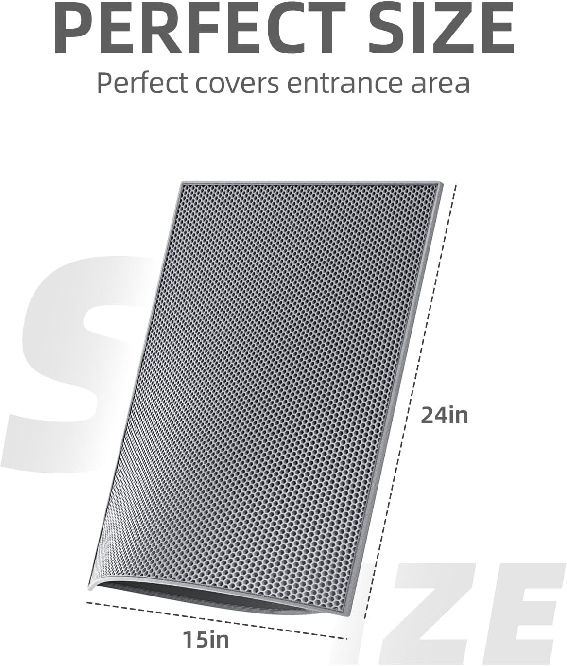 Cat Litter Mat, Cat Litter Trapping Mat, Honeycomb Double Layer Design, Easy To