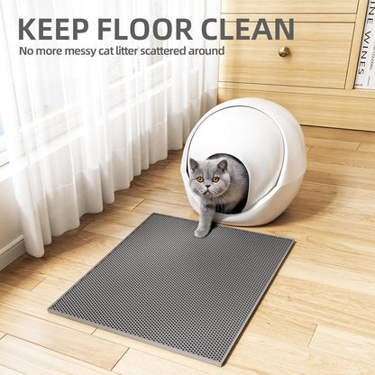 Cat Litter Mat, Cat Litter Trapping Mat, Honeycomb Double Layer Design, Easy To