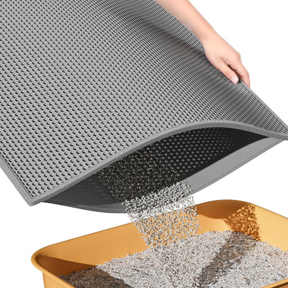 Cat Litter Mat, Cat Litter Trapping Mat, Honeycomb Double Layer Design, Easy To