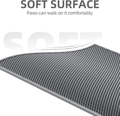 Cat Litter Mat, Cat Litter Trapping Mat, Honeycomb Double Layer Design, Easy To